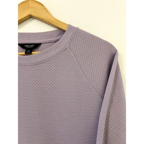 Simply Vera by Vera Wang Lavender Pullover Sweatshirt, Size XS, EUC, Activewear - Picture 4 of 4